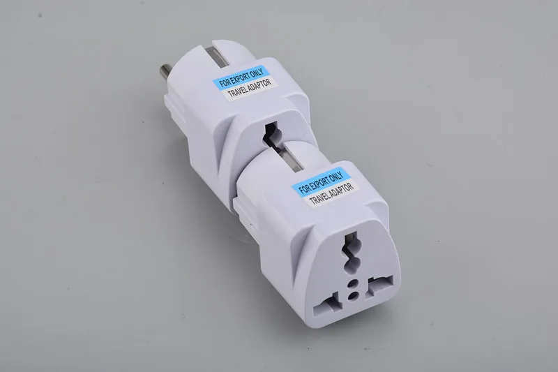 Black Universal EU Plug Adapter for AU/UK/US/KR/RU/FR