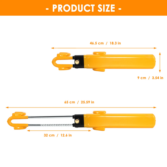 Heavy-Duty High-Security Steering Wheel Lock with Anti-Theft Hook for Cars/Vans