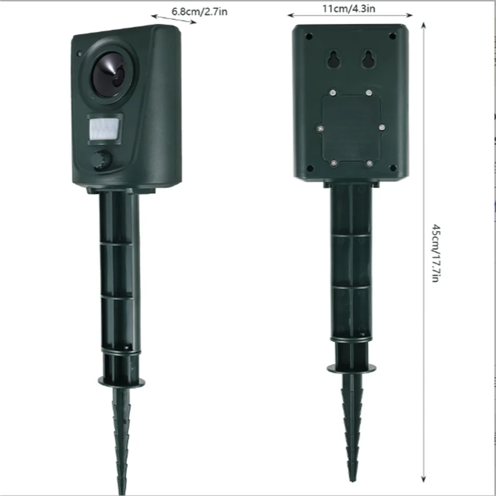 Sai Jin Finger Battery-Powered Ultrasonic Garden Animal and Pest Repeller