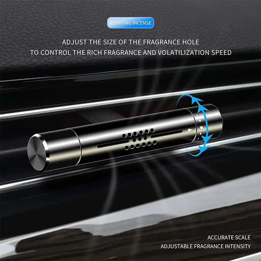 ZBS Car Air Vent Perfume Diffuser with 5 Fragrance Sticks — Black