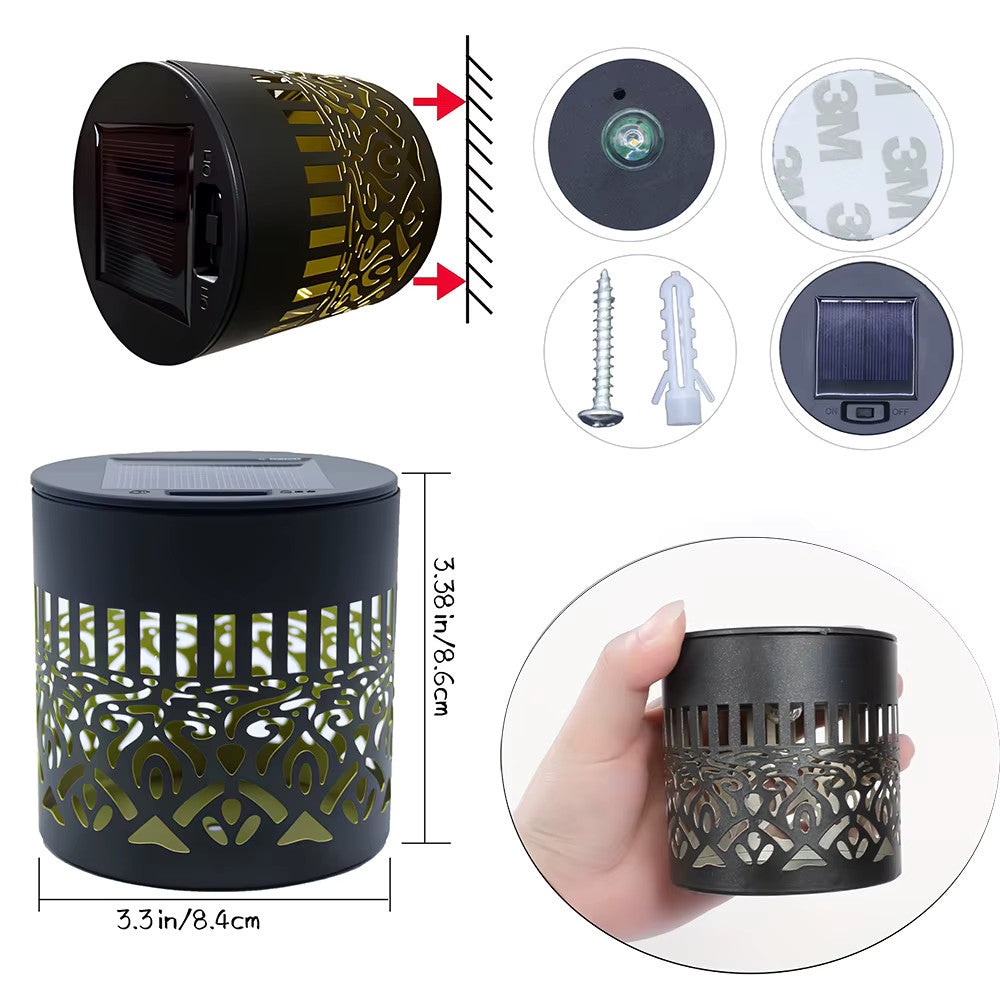 IP65 Solar LED Wall Light with Warm Light for Garden, Patio and Steps