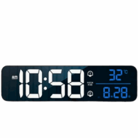Music LED Alarm Clock Temperature Date Dual Alarms