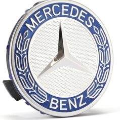 Mercedes Benz 75mm Blue Alloy Wheel Centre Cap Single Hub Badge AMG