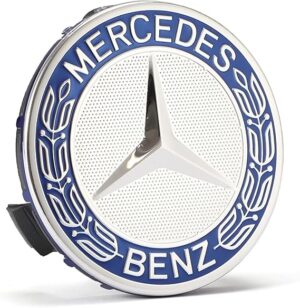 Mercedes Benz 75mm Blue Alloy Wheel Centre Cap