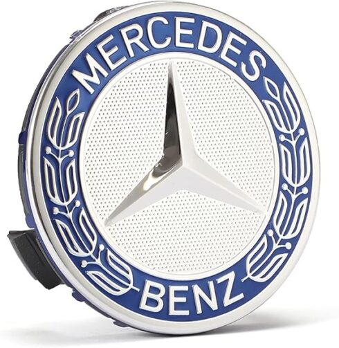 Mercedes Benz 75mm Blue Alloy Wheel Centre Cap Single Hub Badge AMG