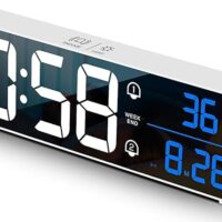 Music LED Alarm Clock Temperature Date Dual Alarms