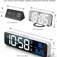 Alternative view of Music LED Alarm Clock Temperature Date Dual Alarms