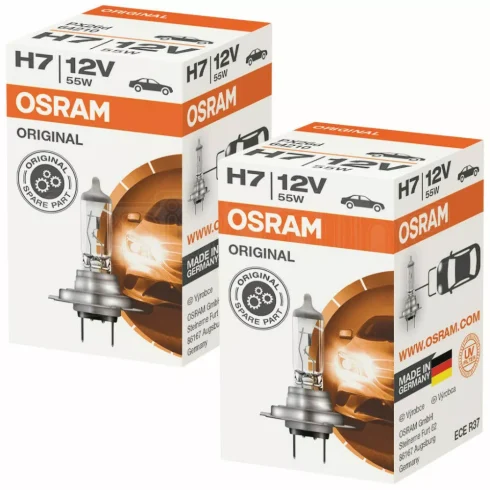 2 X OSRAM H7 499 477 12V 55W Halogen Car Headlight Headlamp
