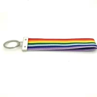 Rainbow NHS Keyring Stay Safe Pride Nylon Support Key Workers Gift