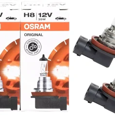 2 X Osram H8 12V 35W 708 Halogen Bulb - Front Fog Lamp Light Bulbs Single Boxed