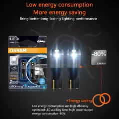 Osram T10 501 LED White W5W Sidelight Bulbs 6000K 12v 1W Door\Interior Light