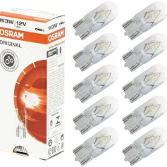 10 x Genuine Osram Original W3W (504) 3w 12v Clear Bulbs 2821 T10