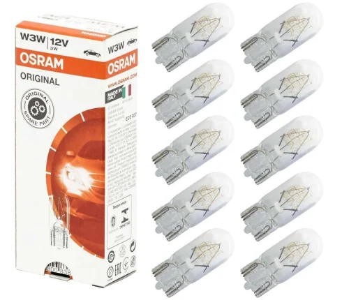 10 x Genuine Osram Original W3W (504) 3w 12v Clear Bulbs 2821 T10