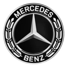 Black Mercedes Benz Alloy Wheel Centre Caps 75mm Badges Hub Emblem - Fits All