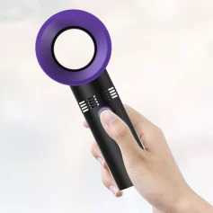 Fan Hand Held Office Desktop Mini Portable USB Rechargeable Cooler Fan Black