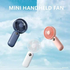 Mini Hand-held Fan Portable Folding Desk Fan Cooler Cooling USB Rechargeable Fan