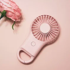 Mini Hand-held Small Fan Cooler Cooling USB Rechargeable 3-Modes Pink