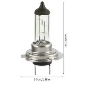 H7 12V 55W Halogen Headlight Bulbs Clear White Pair - Image 5