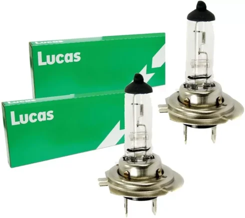2 x (PAIR) LUCAS LLB477 H7 HALOGEN HEADLIGHT BULBS 12v 55w