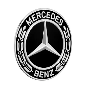 Mercedes Benz 75mm Black Chrome Wheel Centre Cap - Image 2