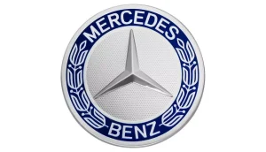 "Mercedes Benz 75mm Blue Chrome Alloy Wheel Center Caps" - Image 2