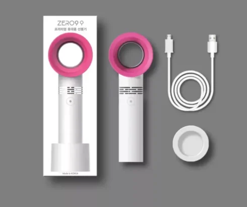 Portable Rechargeable Handheld Fan - Small Quiet Personal Cooler Powered Desk - Image 2