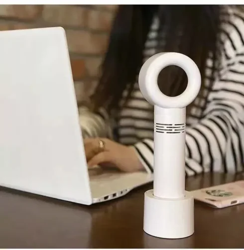 Portable Rechargeable Handheld Fan - Small Quiet Personal Cooler Powered Desk - Image 3