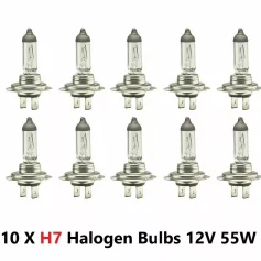 10 x Brand New H7 499 HEADLAMP HEADLIGHT CAR BULBS 12v 55w (2 PIN) 477