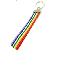 Alternative view of Rainbow NHS Keyring Stay Safe Pride Nylon Support Key Workers Gift