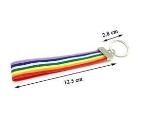 Rainbow NHS Keyring Stay Safe Pride Nylon Support Key Workers Gift - Image 3