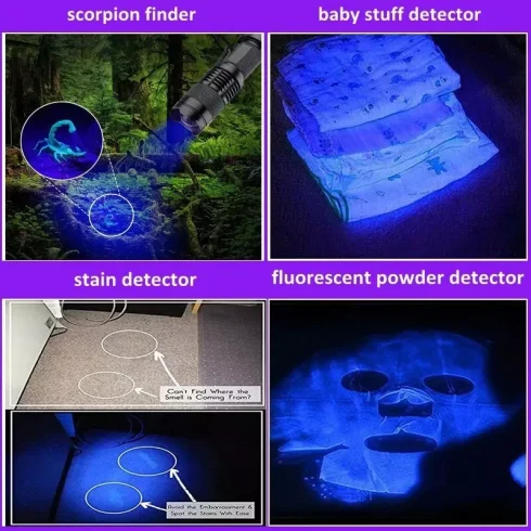 UV Black Light Torch, Ultra Violet, Gas Leak, Forensic Blood, Urine Detector - Image 4