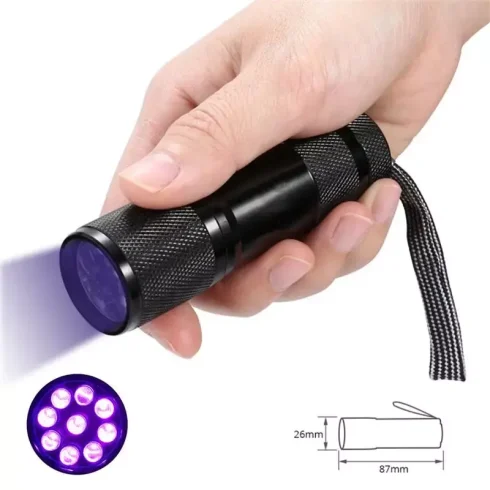 UV Black Light Torch, Ultra Violet, Gas Leak, Forensic Blood, Urine Detector - Image 5