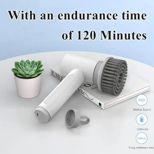 Electric Bathroom Cleaning Handheld Brush Kitchen Tile Cleaner Scrubber Tool - Image 2