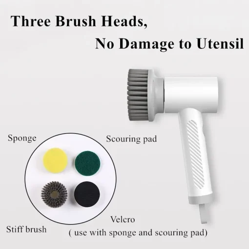 Electric Bathroom Cleaning Handheld Brush Kitchen Tile Cleaner Scrubber Tool - Image 4