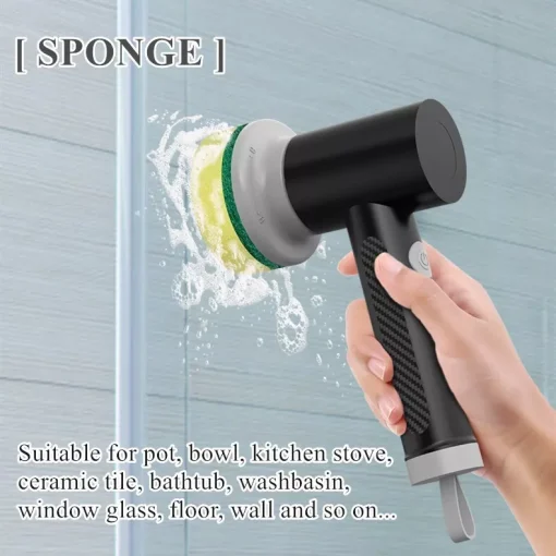 Electric Bathroom Cleaning Handheld Brush Kitchen Tile Cleaner Scrubber Tool - Image 6