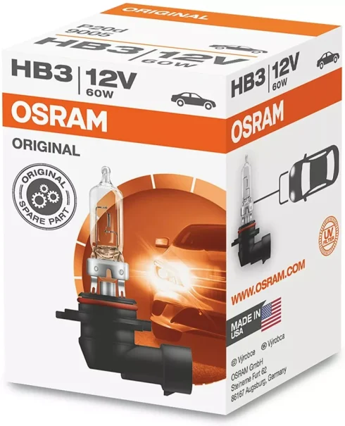 Osram HB3 (9005) Original Standard Replacement Bulb 12V 60W P20d 9005-01B - Image 2